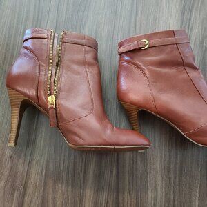 Nine West red leather booties 9.5M